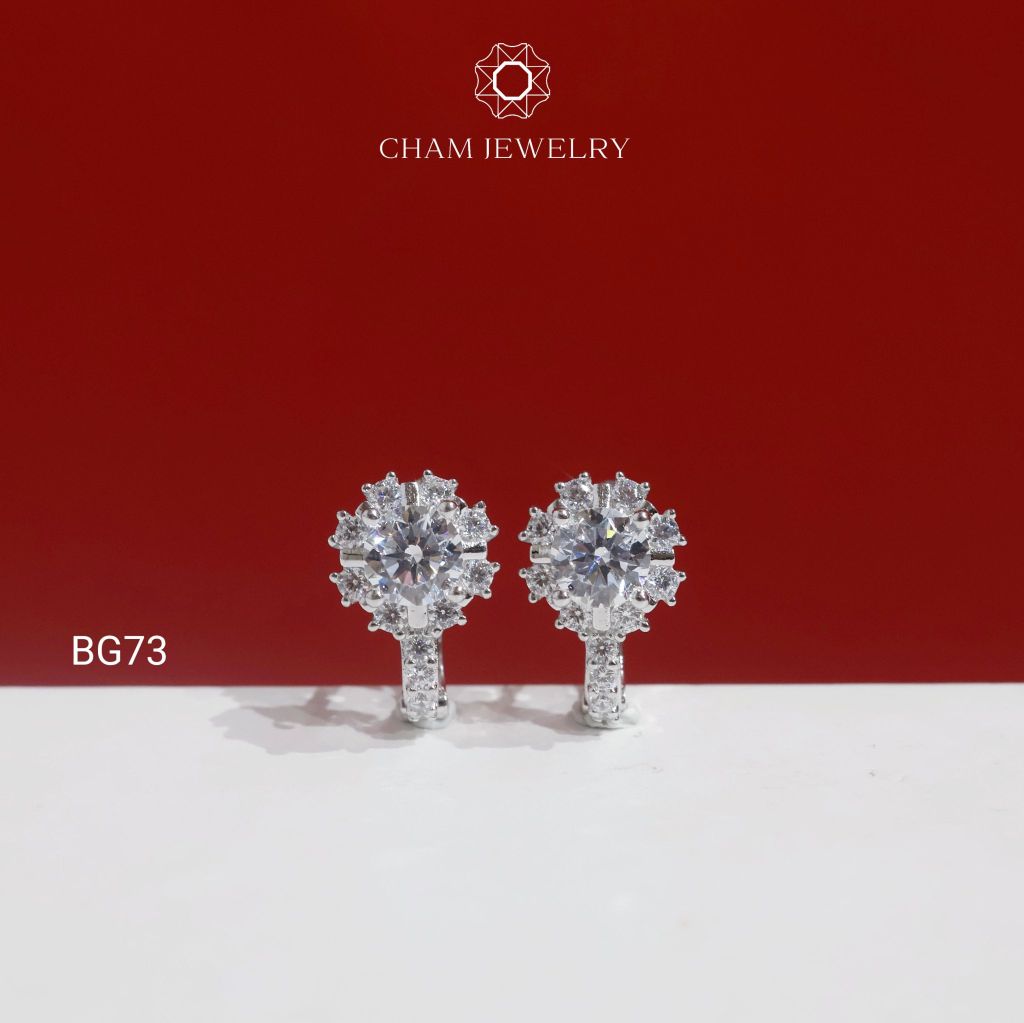 Hoa Tai BG73 CHAM JEWELRY, Chủ 5.5mm (Barcode TBG1052)