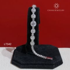 Lắc Tay LT342 CHAM JEWELRY, Lắc Tay Full Đá Tròn (Barcode KLT03)