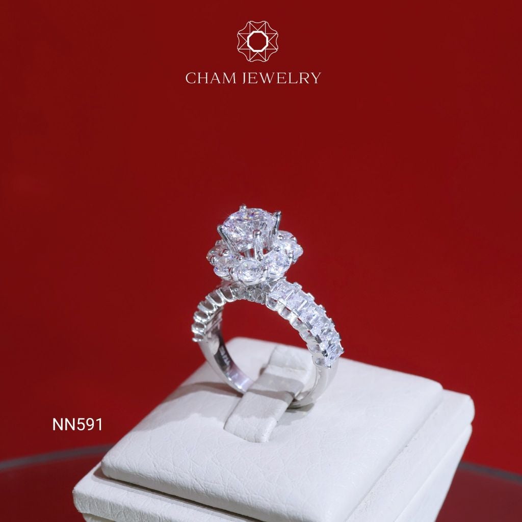 Nhẫn NN591 CHAM JEWELRY, Chủ 7.0mm (Barcode TNN1536)