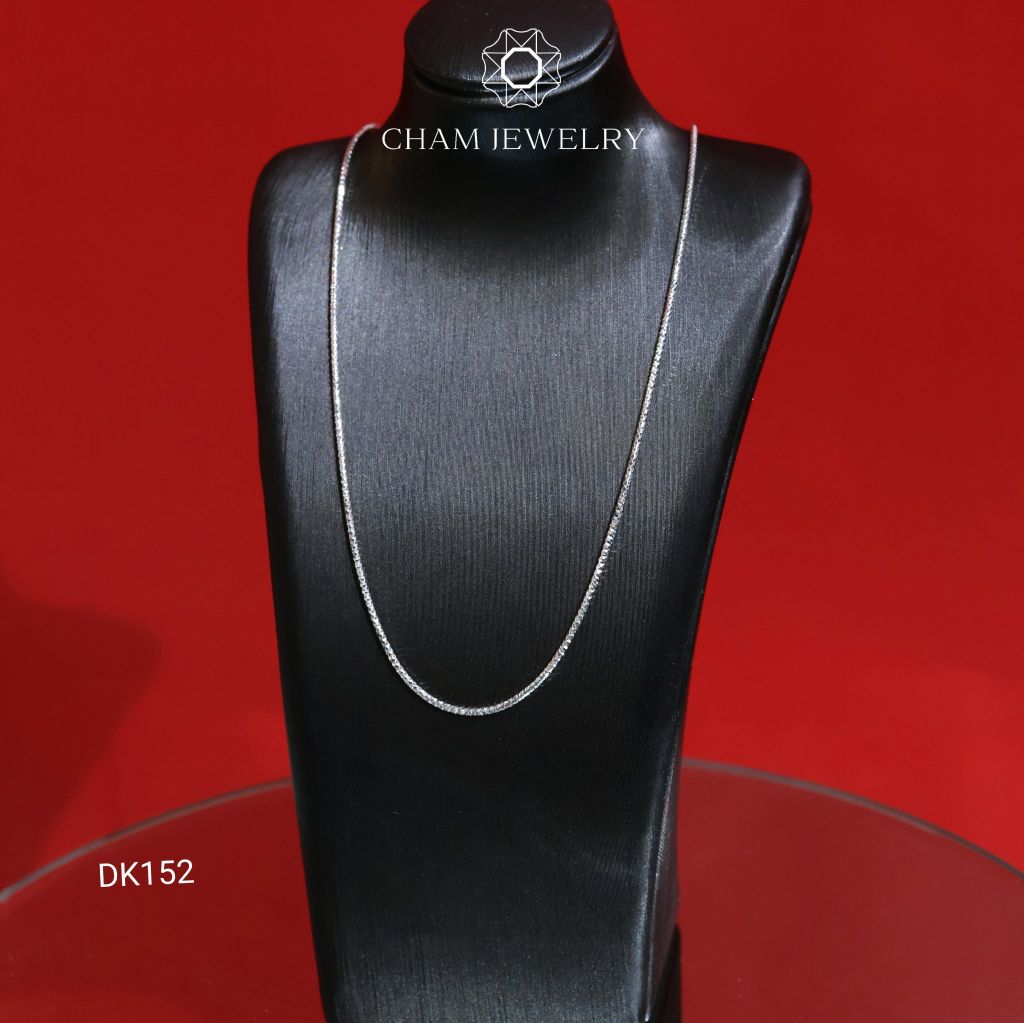 Dây Chuyền DK152 CHAM JEWELRY, Dây Mì Kim Cương Bản 1.0mm (Barcode CDYR97).