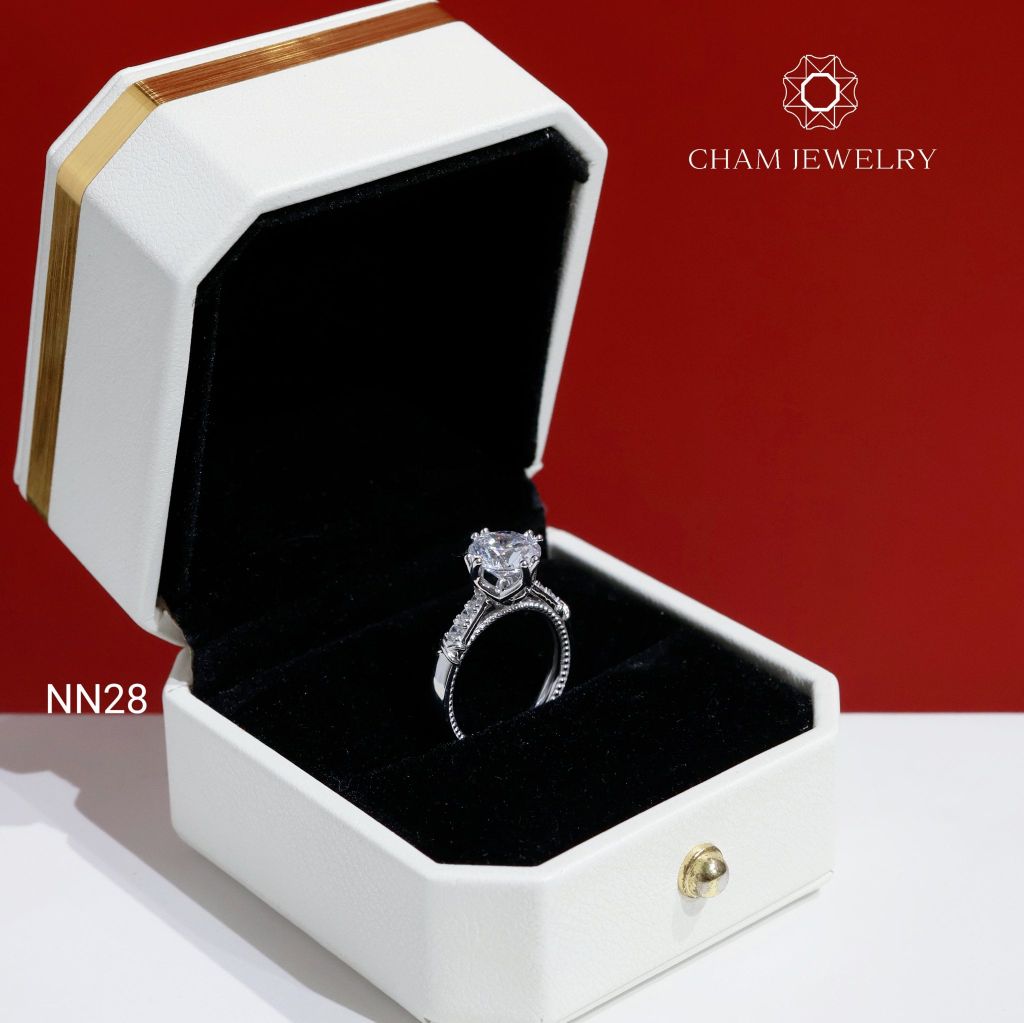 Nhẫn CHAM JEWELRY NN28, Chủ 8.0mm (Barcode CN8082 - TNN1779)