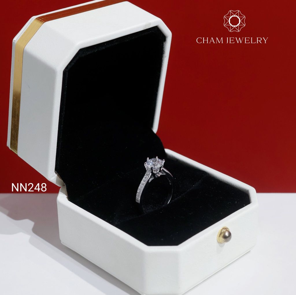 Nhẫn NN248 CHAM JEWELRY, Chủ 6.5mm( Barcode TNN228).
