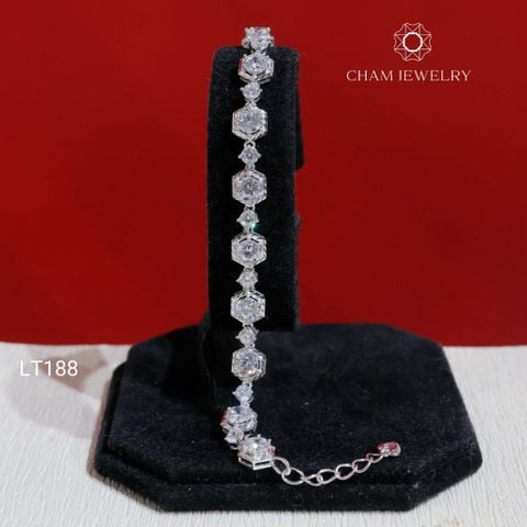Lắc Tay LT188 CHAM JEWELRY, Lắc Full Thoi Chủ 5.0mm (Barcode TLT1508)