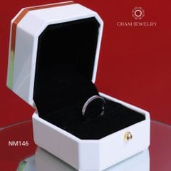 Nhẫn NM146 CHAM JEWELRY, Nhẫn Nửa Hàng Đá Barget Vuông 2.5mm (Barcode C16N0286).