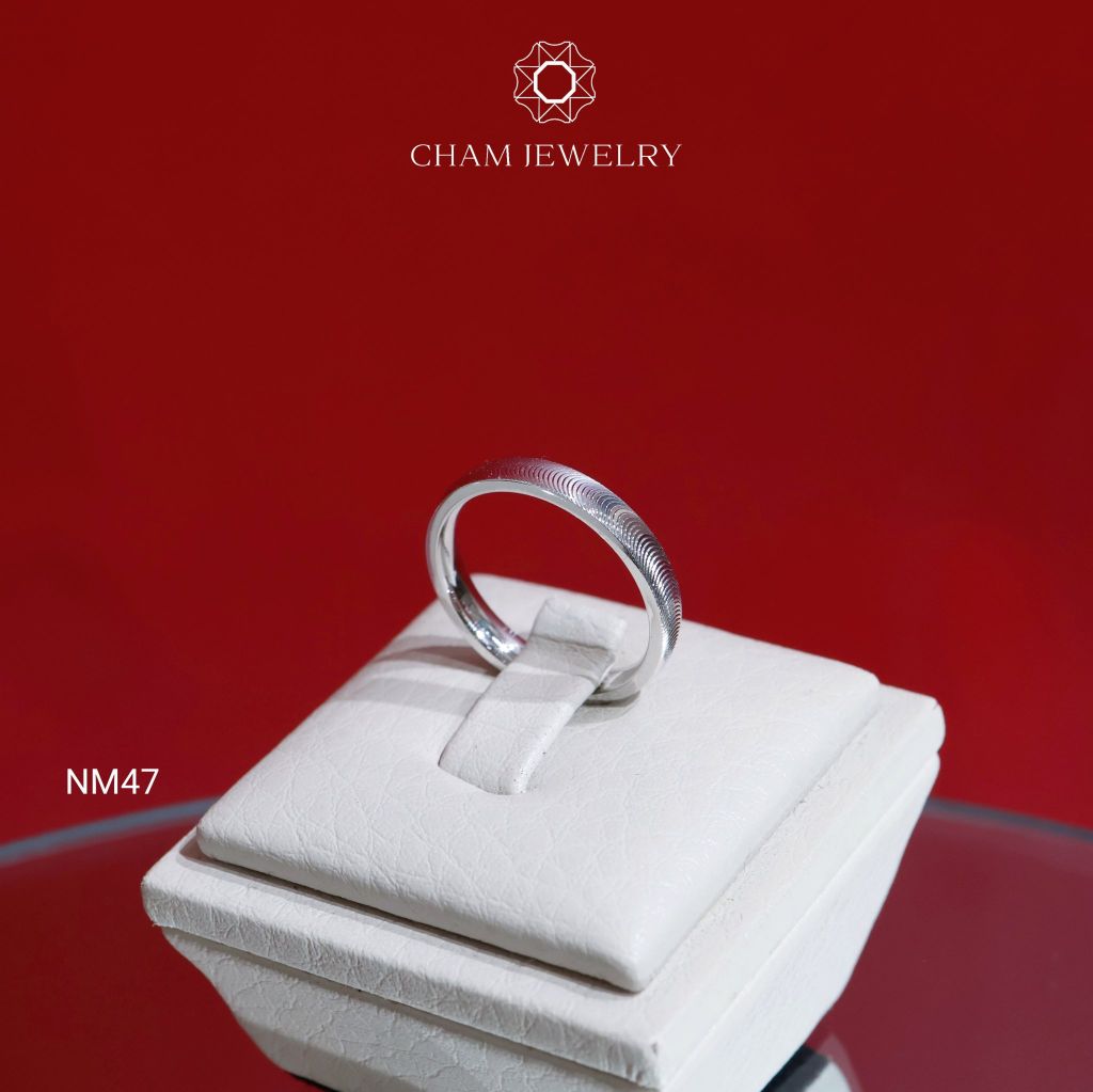 Nhẫn CHAM JEWELRY NM47, Nhẫn Mo Trơn Bản 4mm ( Barcode CHTQN17).