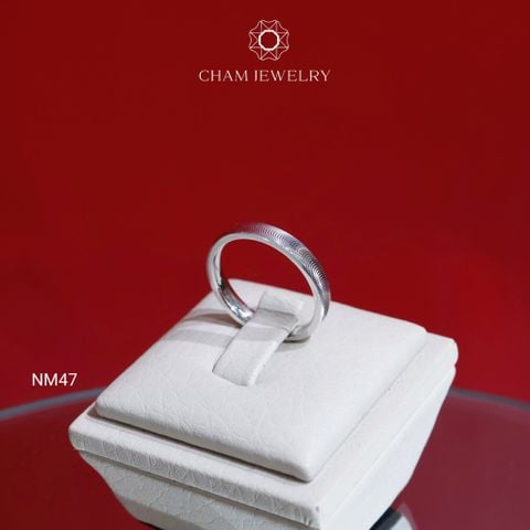 Nhẫn CHAM JEWELRY NM47, Nhẫn Mo Trơn Bản 4mm ( Barcode CHTQN17).
