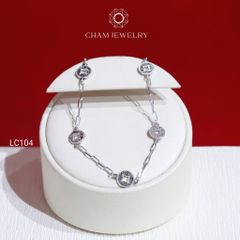 Lắc Chân LC104 CHAM JEWELRY, Lắc Chân Kim Tiền Bảng 8.0mm (Barcode CLACY113).