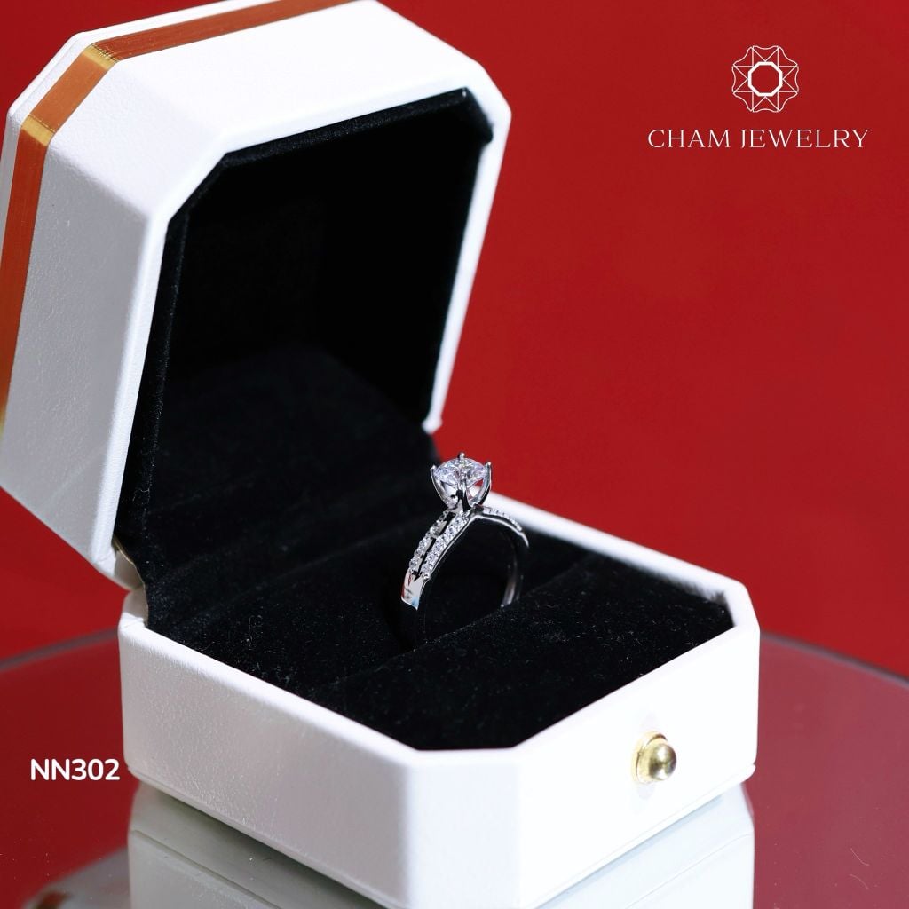 Nhẫn NN302 CHAM JEWELRY, Chủ 6.0mm (Barcode TNN1178).