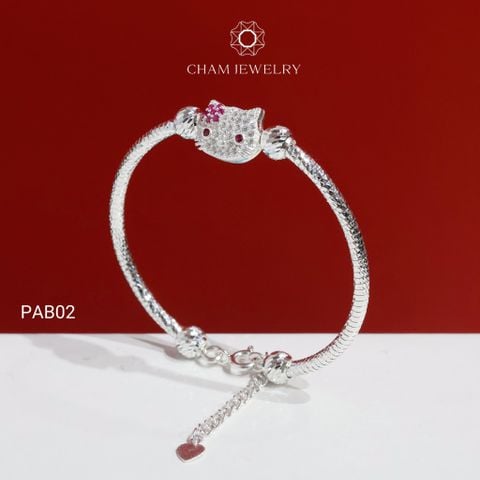 Vòng Tay Bé PAB02 CHAM JEWELRY, Vòng Mèo (Barcode TVEC46)