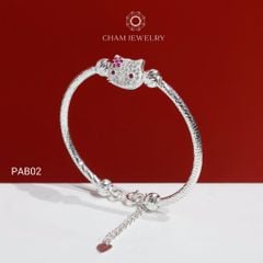 Vòng Tay Bé PAB02 CHAM JEWELRY, Vòng Mèo (Barcode TVEC46)