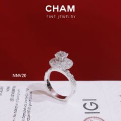 Nhẫn Nữ NNV20 Vàng 10k Chủ 6.3mm Kim Cương Lab Grown Diamond