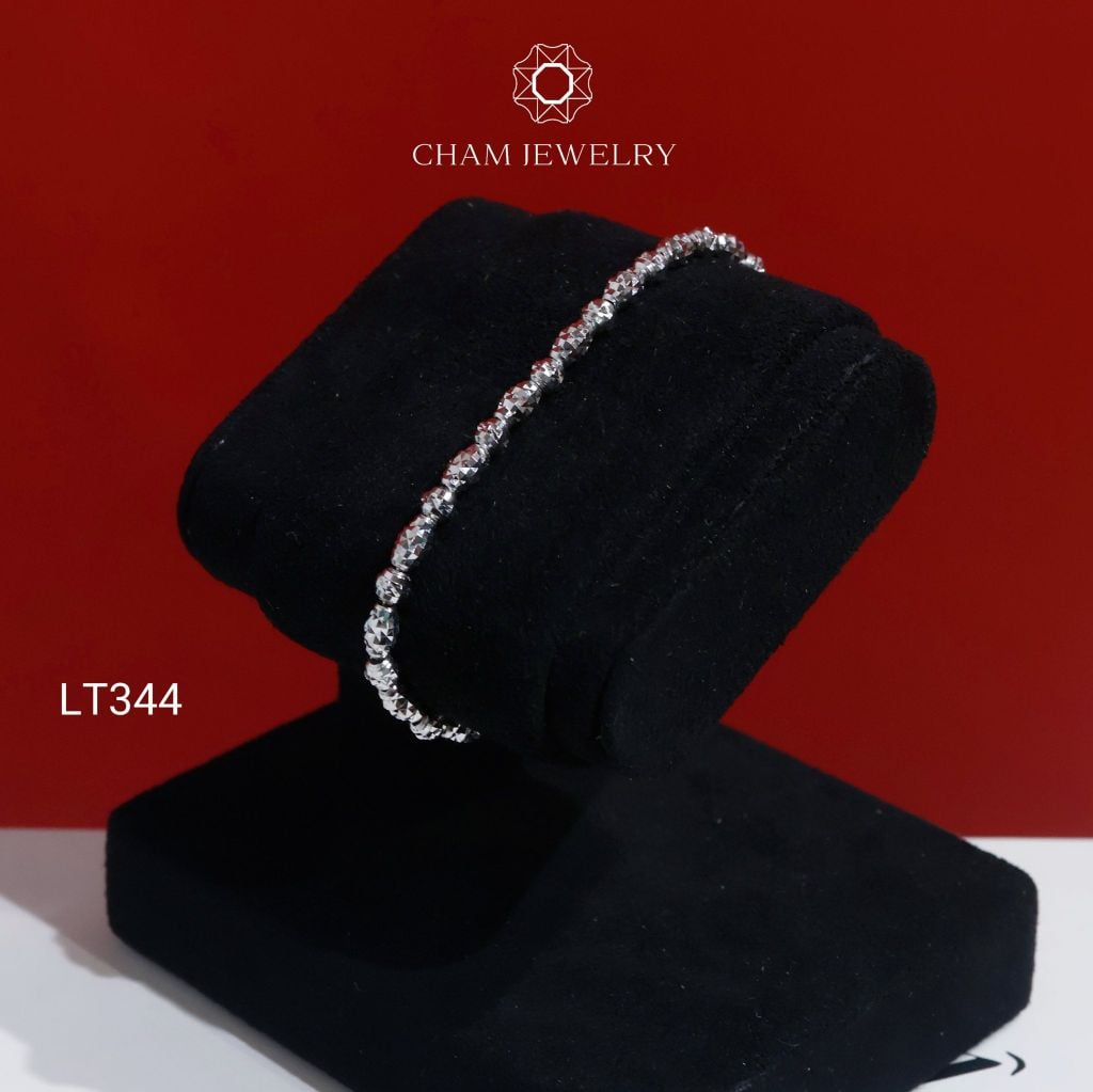 Lắc Tay LT344 CHAM JEWELRY , Lắc Bi Bản 4.0mm (CDML6).