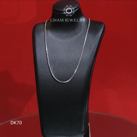 Dây Chuyền DK70 CHAM JEWELRY, Dây Mì Kim Cương Bản 1.0mm ( Barcode TDBC764 ).