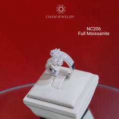 Nhẫn NC206 CHAM JEWELRY, Nhẫn Kết Kiểu Full Moissanite (Barcode OCNN31)