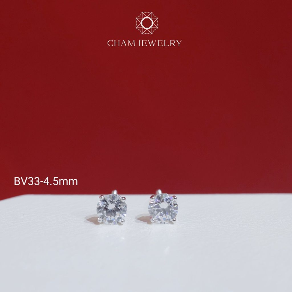 Hoa Tai BV33 CHAM JEWERLY, Bông Nụ Đá Newzealand (Barcode TBH15-TBH16-TBH14- TBH13 -TBH24-TBH109)