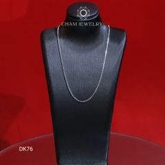 Dây Chuyền DK76 CHAM JEWELRY, Dây Mì Hộp Vuông Bản 0.8mm ( Barcode TDY32 ).