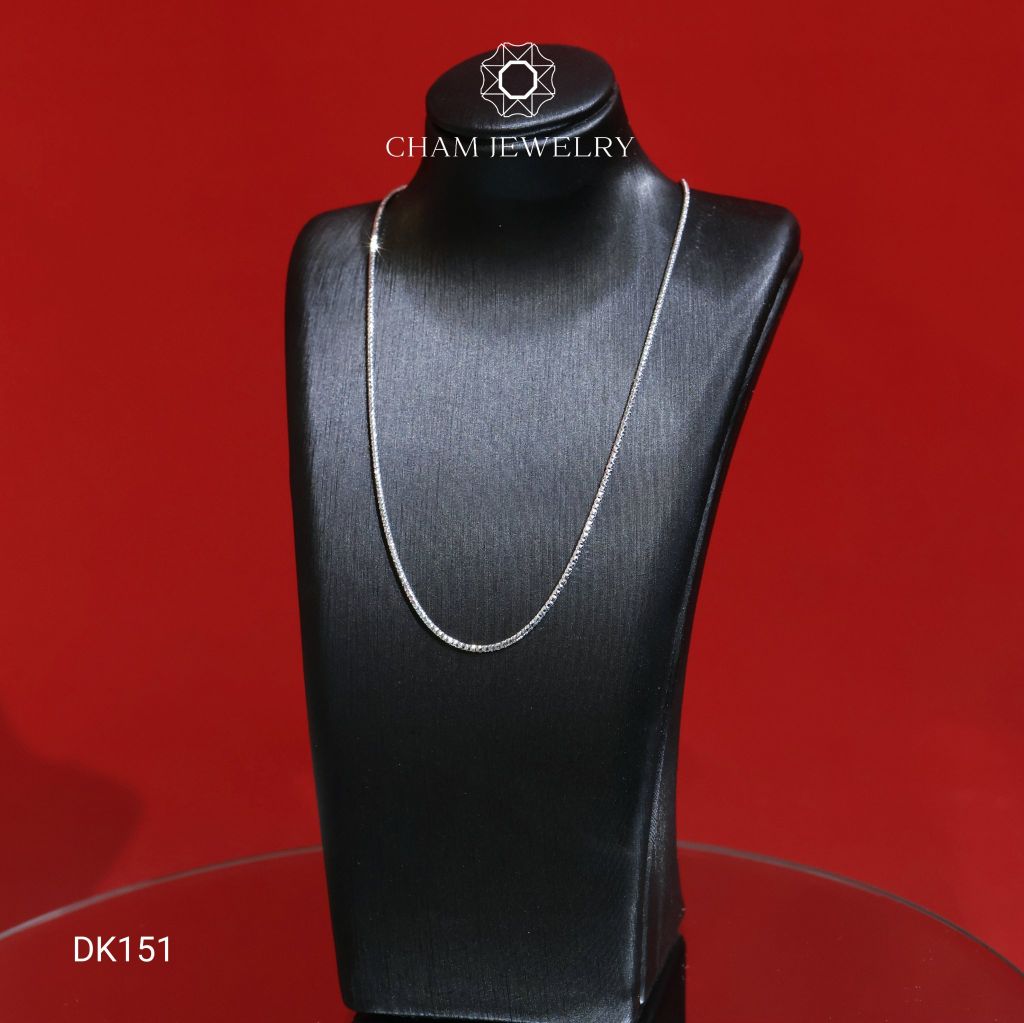 Dây Chuyền DK151 CHAM JEWELRY, Dây Mì Kim Cương Bản 1.0mm ( Barcode CDAYY214 ).