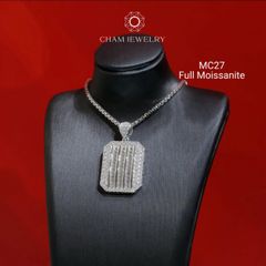 Mặt Dây Chuyền MC27 CHAM JEWELRY, Full Moissanite (Barcode OCM02).