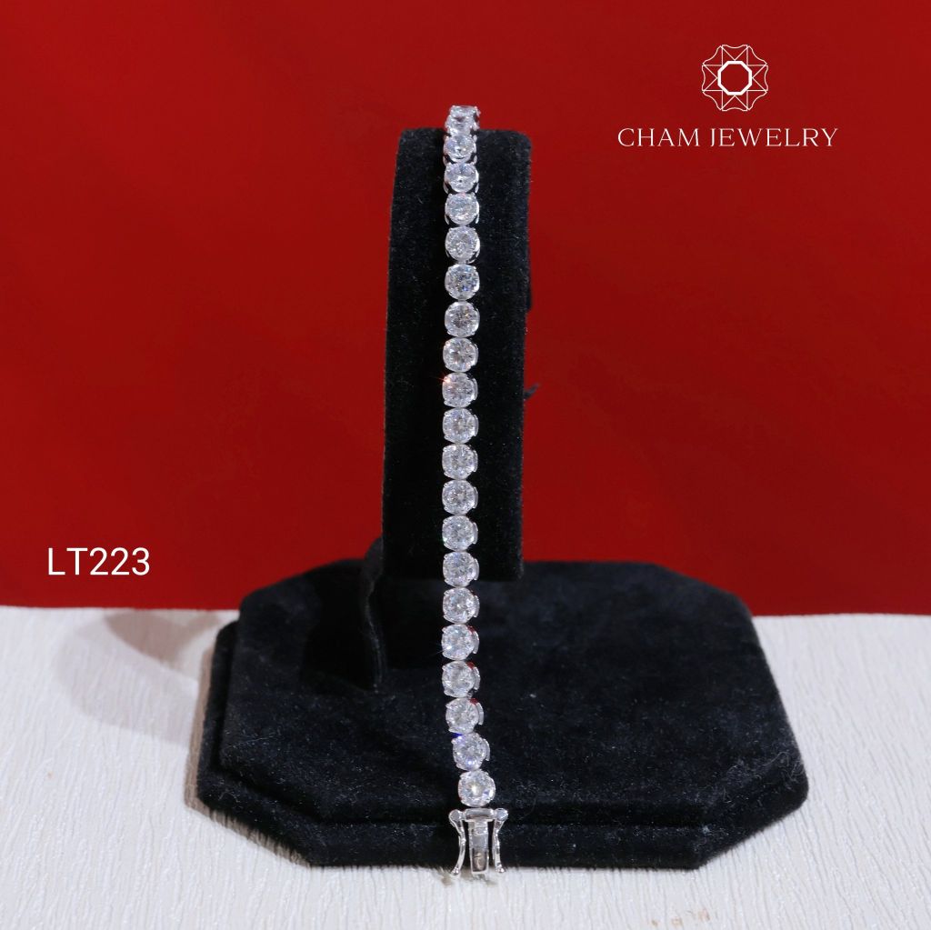 Lắc Tay LT223 CHAM JEWELRY, Lắc Tennis 4.0mm (Barcode TKLT07)