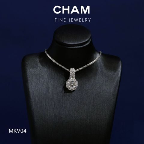 Mặt Dây Chuyền MKV04 Vàng 10k Chủ 6.0mm Kim Cương Lab Grown Diamond ( Barcode DM1)