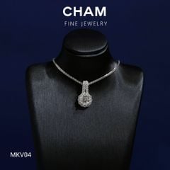 Mặt Dây Chuyền MKV04 Vàng 10k Chủ 6.0mm Kim Cương Lab Grown Diamond ( Barcode DM1)