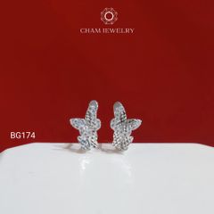 Hoa Tai CHAM JEWELRY BG174, Hoa Tai Bướm Đôi Chạm Máy (Barcode TBG714).