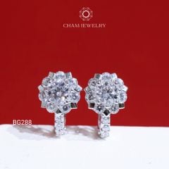 Hoa Tai BG288 CHAM JEWELRY, Xoàn Tia Chạm Máy Chủ 5.0mm (Barcode TBG969).