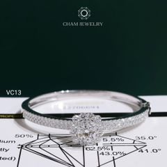 Vòng Tay VC13 CHAM JEWELRY, Vòng Full Moissanite C&C Chủ 7.2mm (Barcode OCV09).