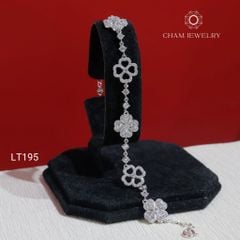 Lắc Tay LT195 CHAM JEWELRY, Lắc Cỏ 4 Lá (Barcode CTNT34).