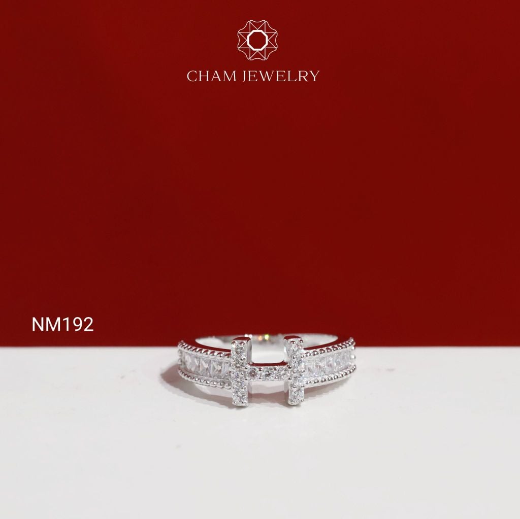 Nhẫn NM192 CHAM JEWELRY, Nhẫn Chữ H ( C-NHN252(B12) ).