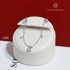 Lắc Chân LC26 CHAM JEWELRY, Lắc Chân Charm Cỏ 4 Lá Chạm Máy (Barcode CTNC127) .