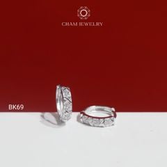Hoa Tai BK69 CHAM JEWELRY, Hoa Tai Khoen Kiểu (Barcode TBK399).
