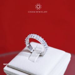 Nhẫn NM111 CHAM JEWELRY, Nhẫn Full Đá Barget 4.0mm (Barcode TNF29).
