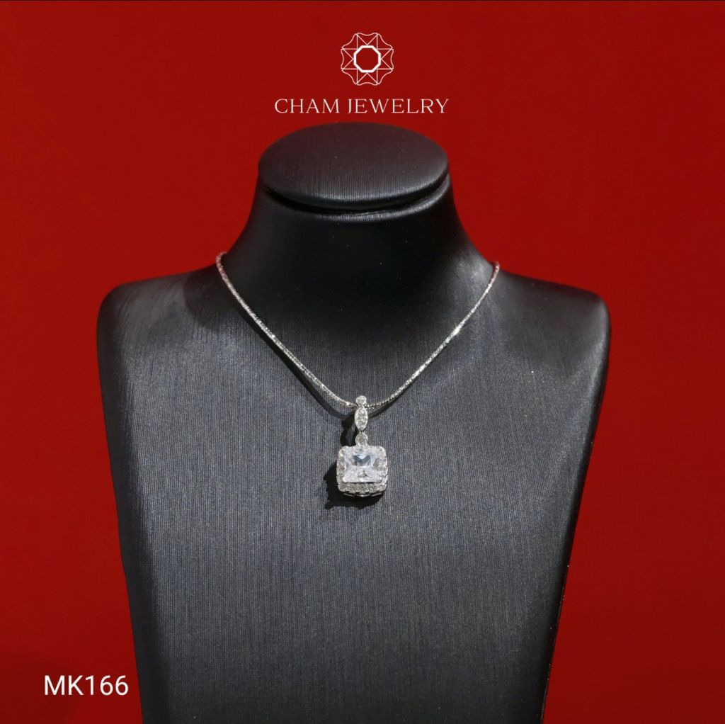 Mặt Dây Chuyền MK166 CHAM JEWELRY Mặt Chủ Vuông 5.0mm (Barcode TVB327M)