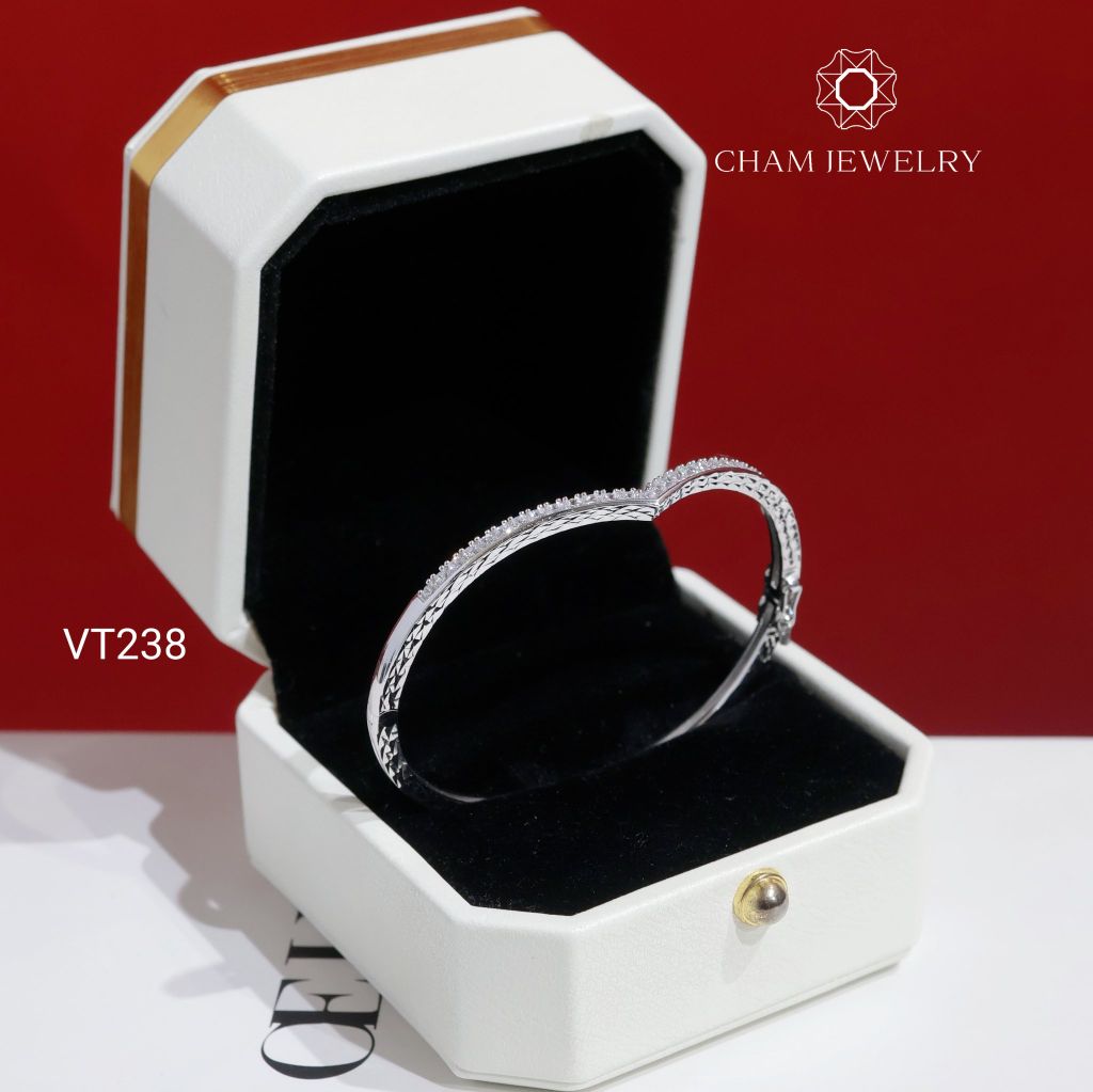 Vòng Tay VT238 CHAM JEWELRY, Vòng Kiểu Vương Miện (Barcode TV222)