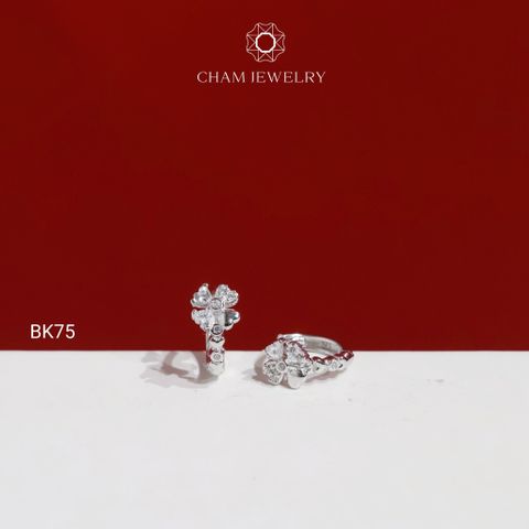 Hoa Tai BK75 CHAM JEWELRY, Hoa Tai Khoen Cỏ 4 Lá (TBK415-C-B0870C).
