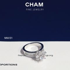 Nhẫn Nữ NNV31 Vàng 10k Chủ 5.4mm Kim Cương Lab Grown Diamond