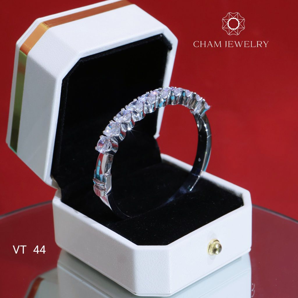 Vòng Tay CHAM JEWELRY VT44, Vòng 1 Hàng Đá, Đá 6.0mm (Barcode CV73208)