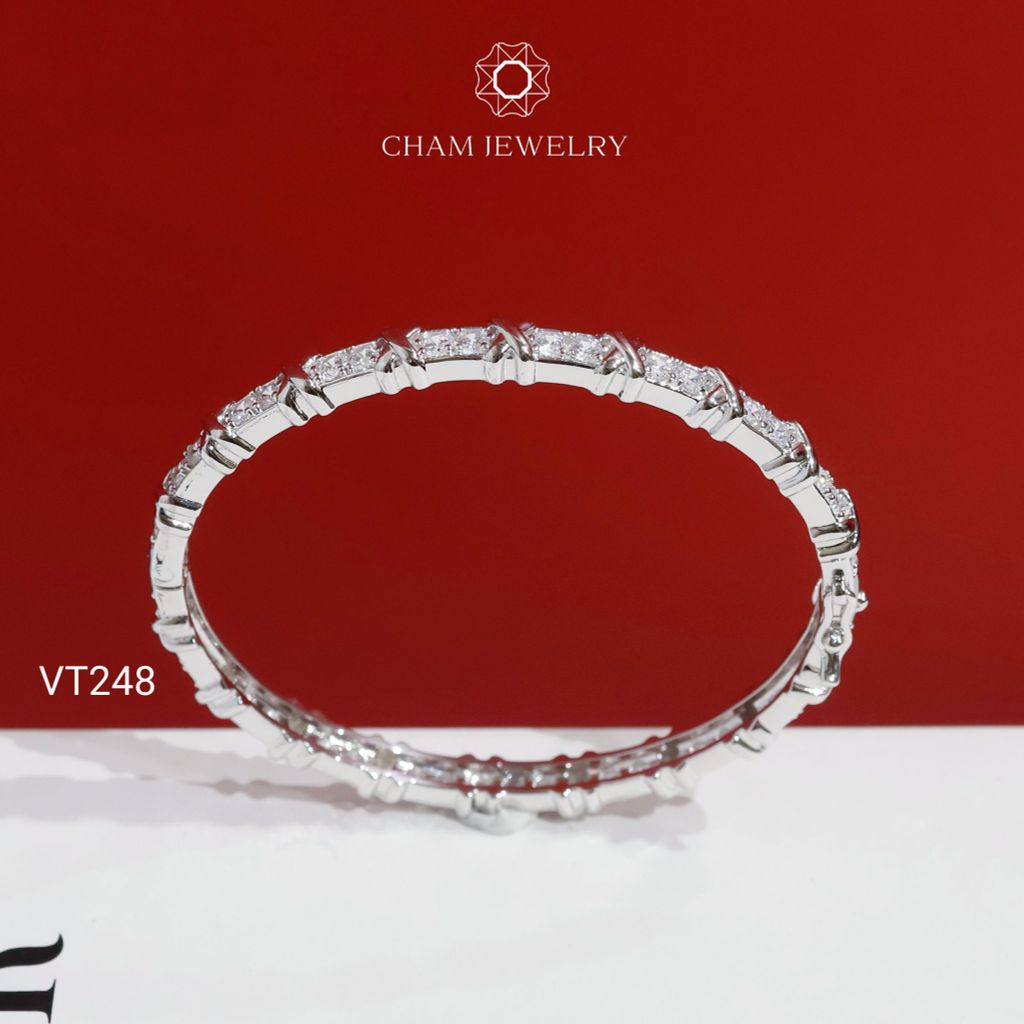 Vòng Tay CHAM JEWELRY VT248, Vòng Kiểu Bản 4.0mm (Barcode PVH372)