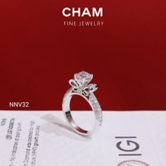 Nhẫn Nữ NNV32 Vàng 10k Chủ 5.4mm Kim Cương Lab Grown Diamond
