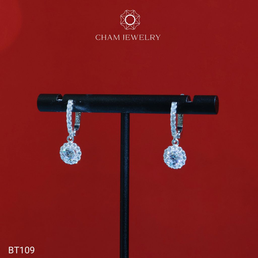 Hoa Tai CHAM JEWERLY BT109, Chủ 4.5mm ( Barcode TVB109B).