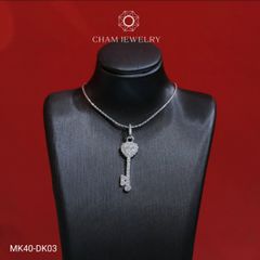 Mặt Dây Chuyền MK40 CHAM JEWELRY, Mặt Chìa Khóa Trái Tim Bản 8.0mm