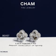 Hoa Tai BGV07 Vàng 10k Kim Cương Lab Grown Diamond (Barcode BT175)