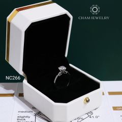 Nhẫn NC266 CHAM JEWELRY, Nhẫn Full Đá Moissanite Chủ 6.0mm (Barcode OCNN96)