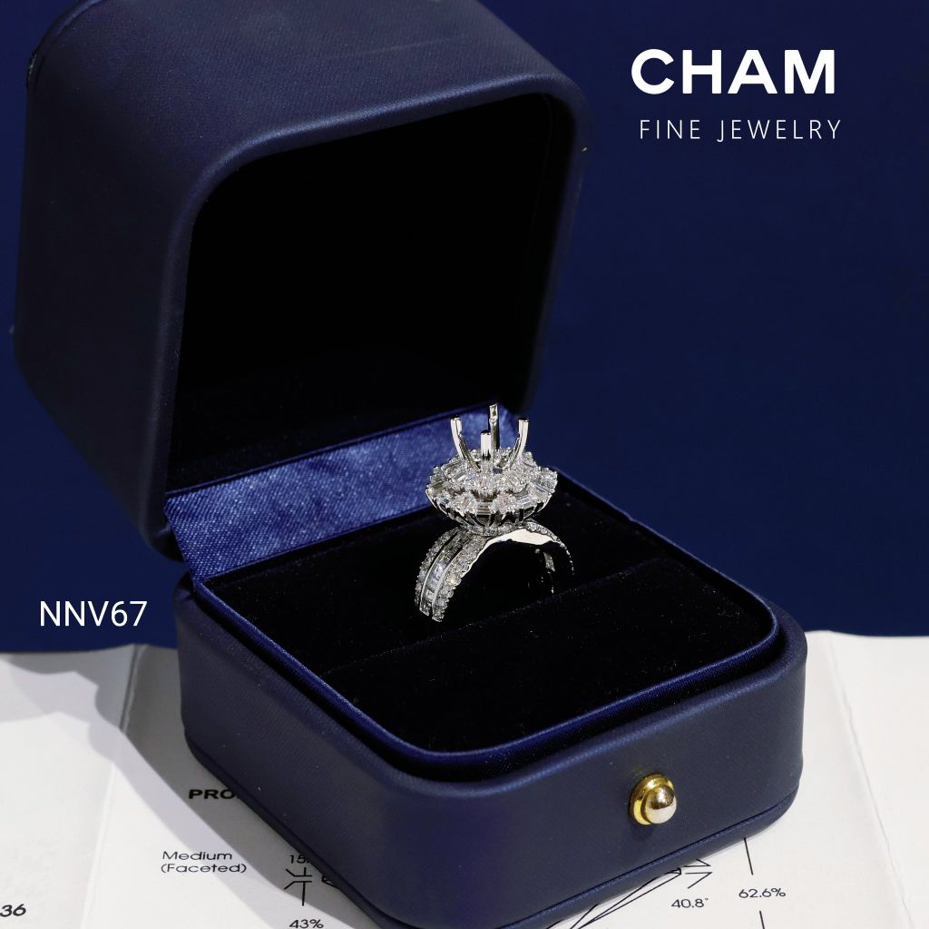 Nhẫn Nữ NNV67 Vàng 10k Chủ 7.2mm Kim Cương Lab Grown Diamond (Barcode DNU01)