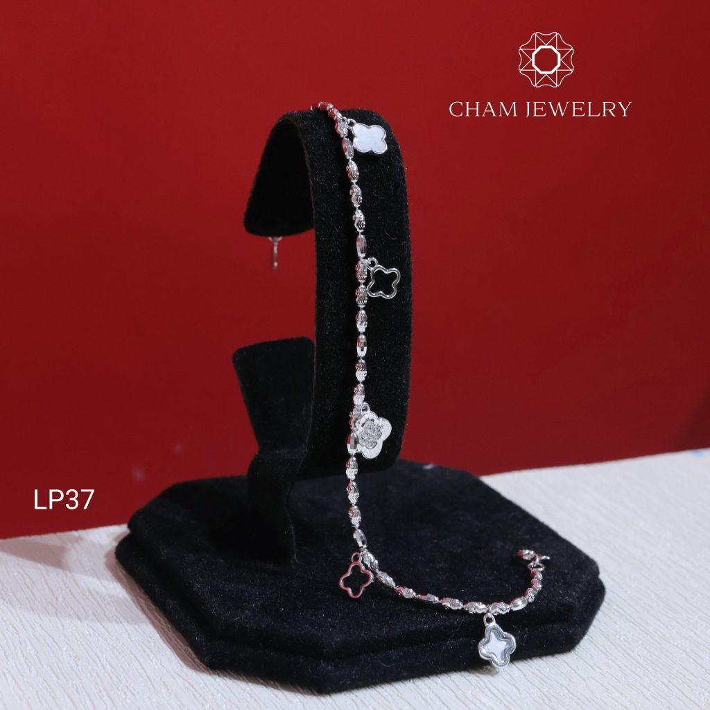 Lắc Tay LP37 CHAM JEWELRY, Lắc Cỏ 4 Lá (Barcode NLTY7).