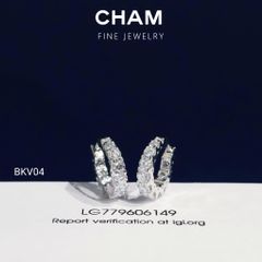 Hoa Tai BKV04 Vàng 10k Kim Cương Lab Grown Diamond (Barcode BT182)