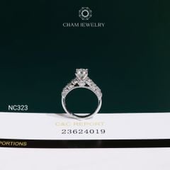 Nhẫn NC323 CHAM JEWELRY,  Chủ 5.4mm Đá Moissanite C&C  (OCNN168)