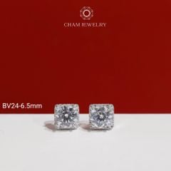 Hoa Tai CHAM JEWELRY BV24, Hoa Tai Xoàn Vuông  (Barcode TBV19  - TBV20 - TBV97 ).