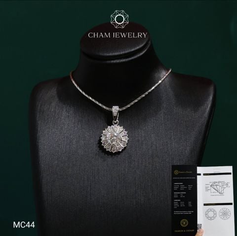 Mặt Dây Chuyền MC44 CHAM JEWELRY , Chủ 5.4mm Moissanite C&C (OCM35)